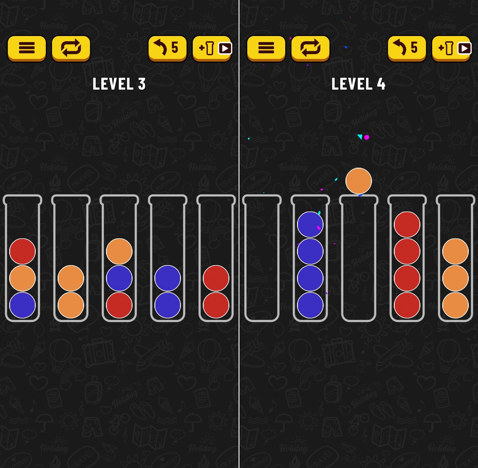 『Ball Sort Puzzle』レビュー ボールを綺麗に整理整頓するゲーム GameFoliage