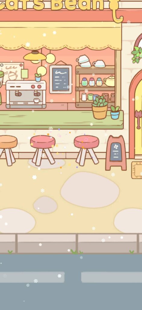 ゲームシステム3:改装と店舗拡張で街が育つ