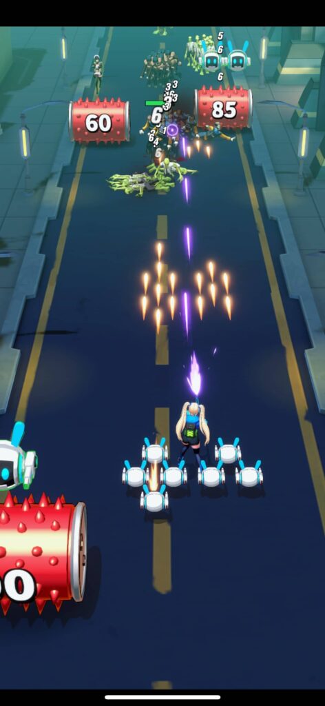 ゲームシステム2：左右回避のシューティングバトル