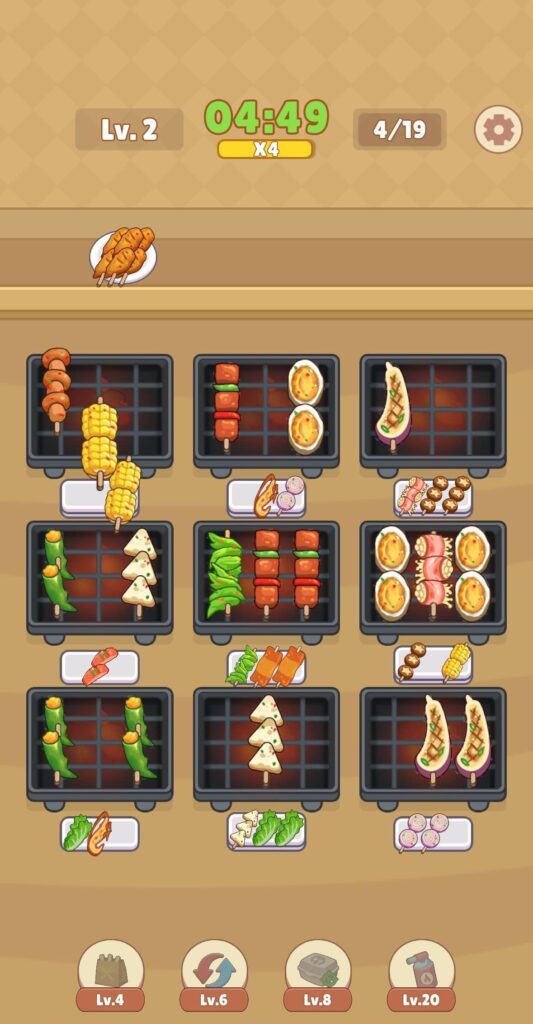 ゲームシステム1：マッチ＆グリル