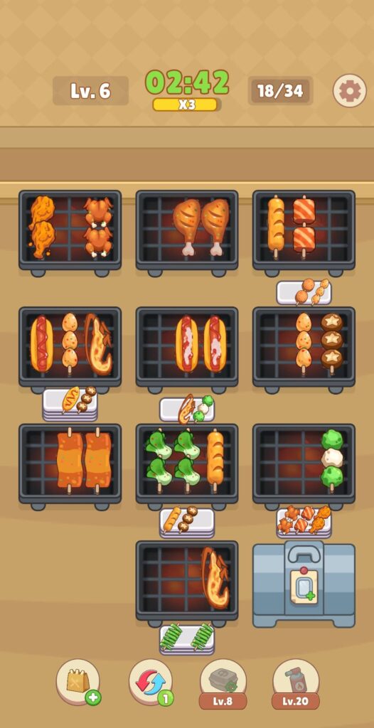 面白いポイント1：色鮮やかな串焼きの世界