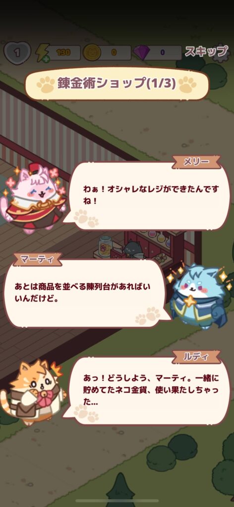 面白いポイント1：猫キャラとグラフィックの癒し力