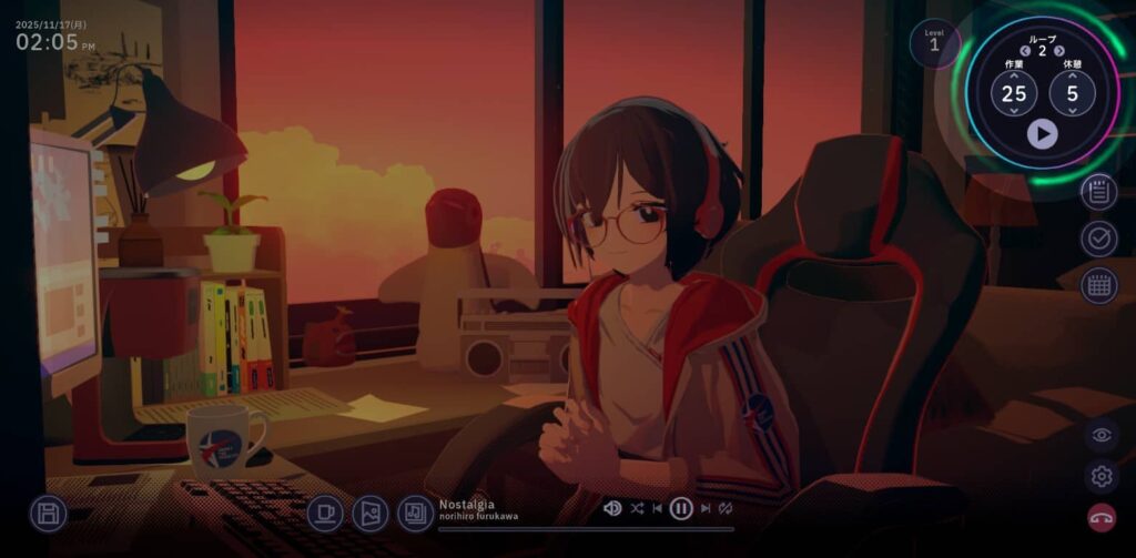 ゲームシステム1:ポモドーロタイマー&ToDoで“今やること”に集中