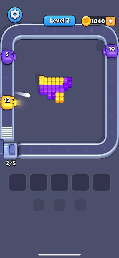 ゲームシステム2:外側から層を削っていくピクセルアートパズル