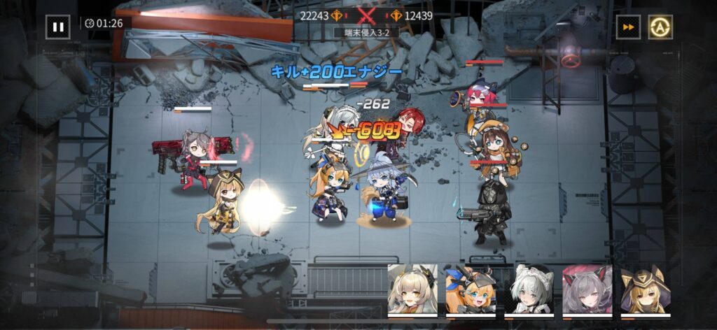 面白いポイント2：シンプル操作でも編成と判断で差が出る