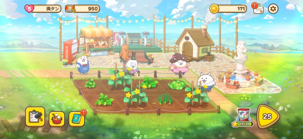 にゃんこたちと農園を育てる、ほのぼのパズルゲーム