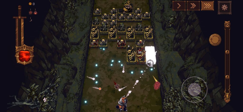 ゲームシステム1：ブロック崩しの気持ちよさでモンスターを蹴散らす