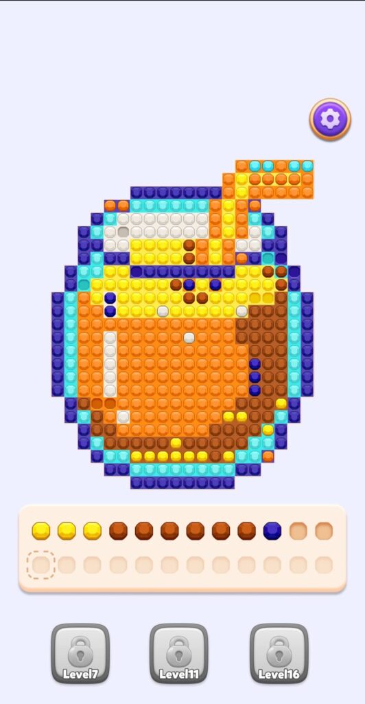 ゲームシステム1：宝石を色ごとにソートするシンプル操作