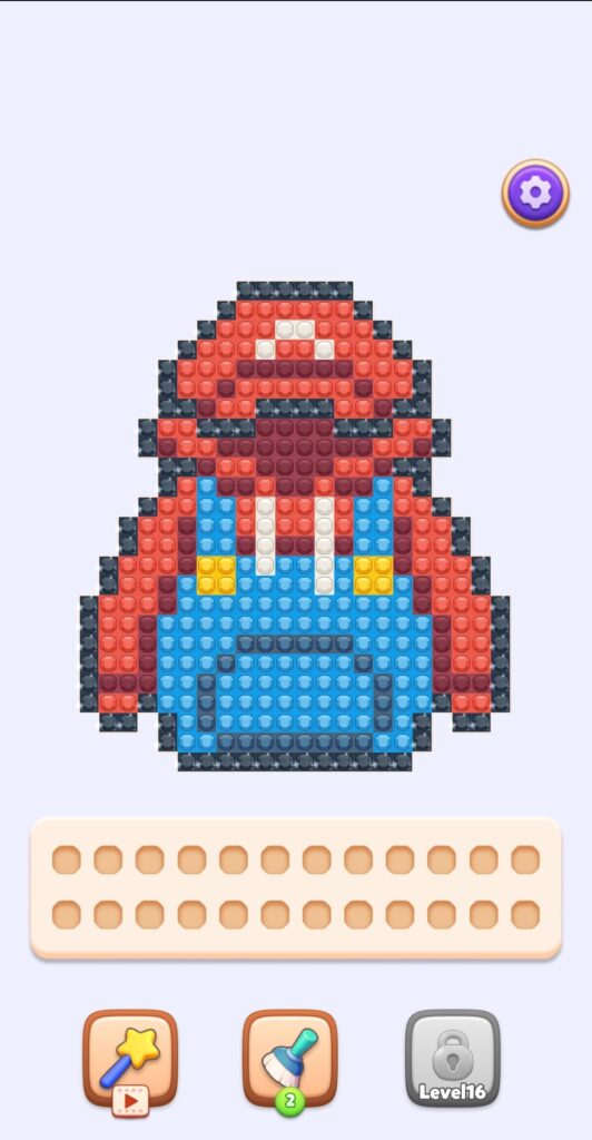 宝石を並べて、アートを完成させよう