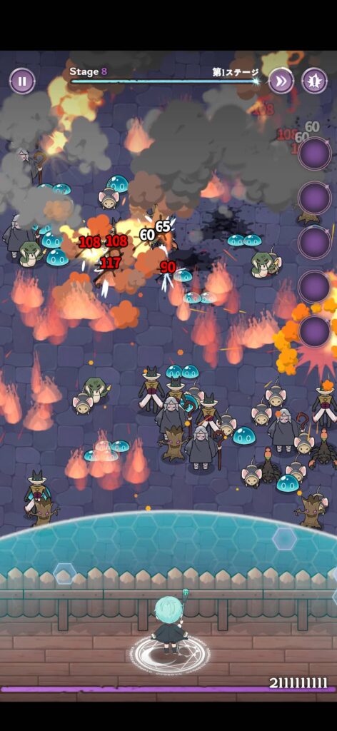 ゲームシステム1：派手な魔法で敵を一掃する爽快ディフェンスアクション