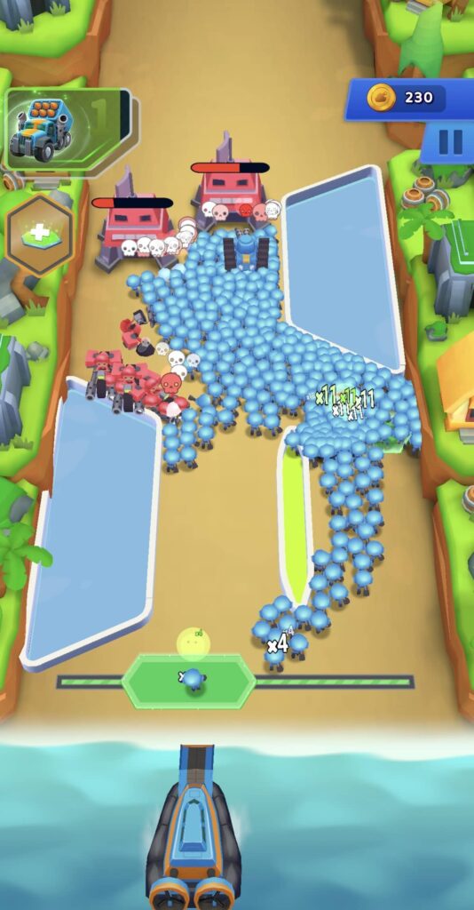 面白いポイント1：「兵力が増える」という視覚的快感がクセになる