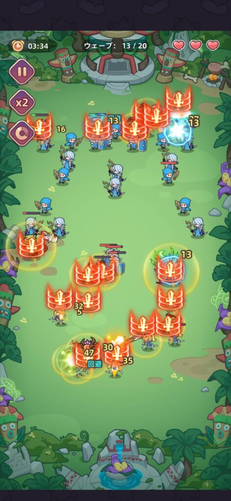 面白いポイント2：全自動バトルで気軽に遊べる