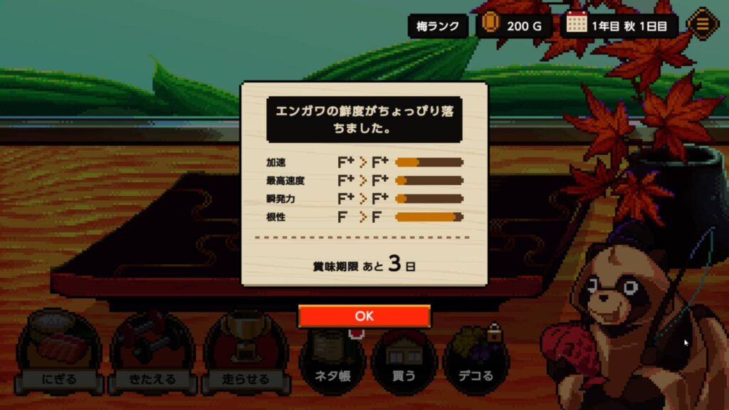 ゲームシステム2：鮮度が落ちるからこそサクサク回る絶妙なテンポ