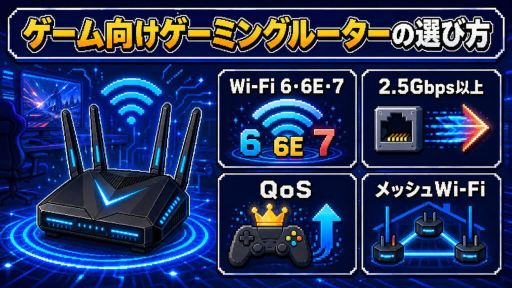 ゲーム向けゲーミングルーターの選び方