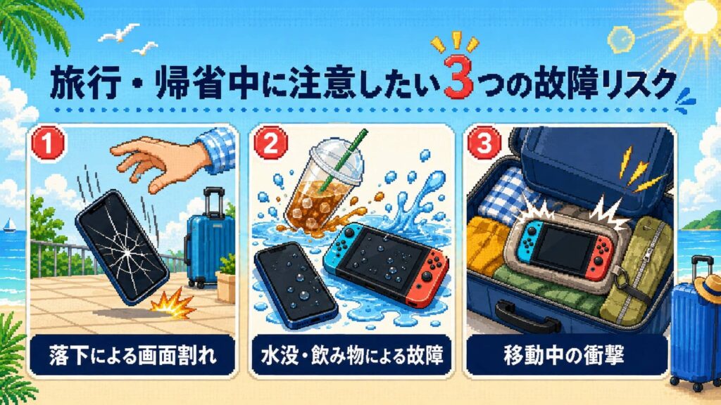 旅行・帰省中に注意したい3つの故障リスク