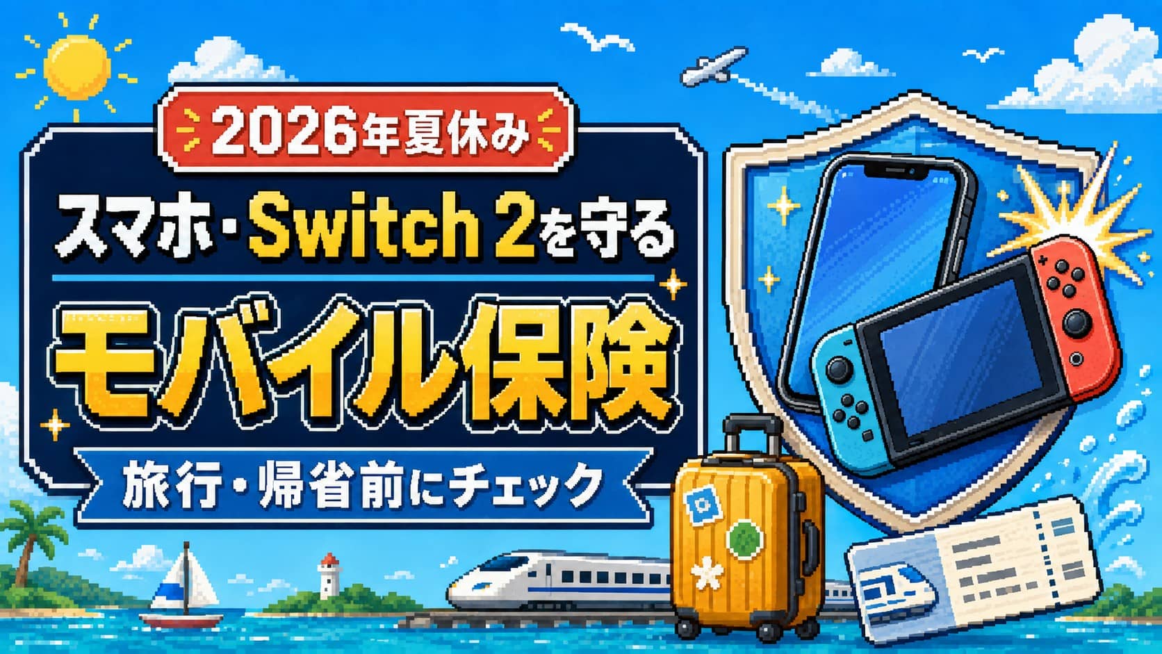 【2026年夏休み】旅行・帰省前に知っておきたい!スマホ・Nintendo Switch 2を守るモバイル保険
