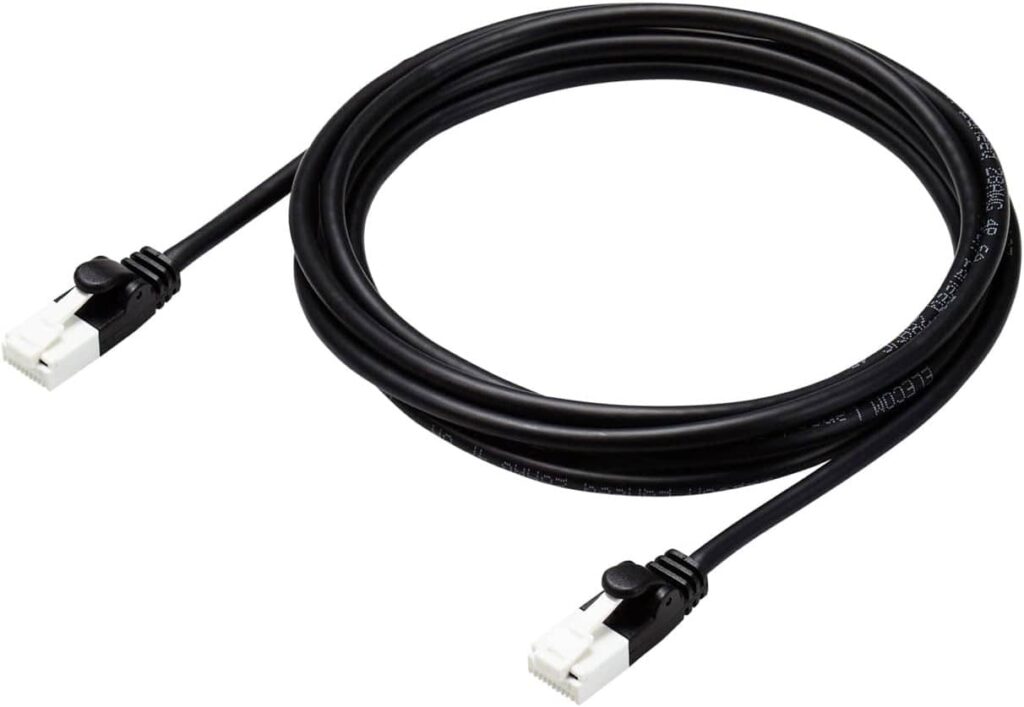 ⑦ Cat6A LANケーブル｜有線接続で通信を安定させる