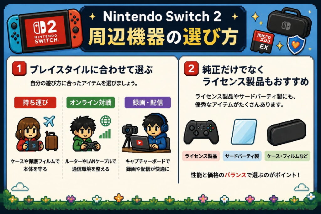 Nintendo Switch 2周辺機器の選び方