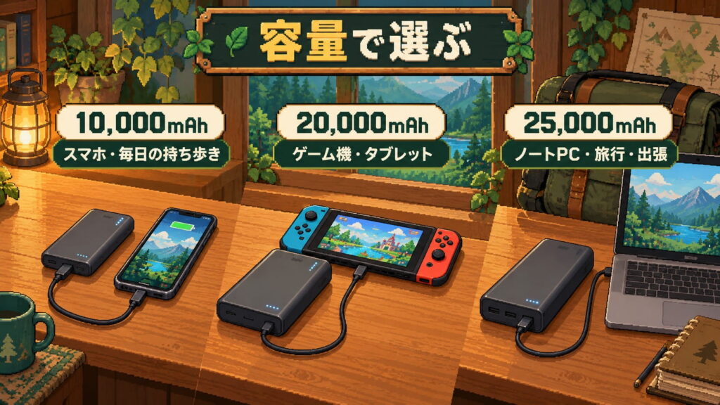 UGREENモバイルバッテリーの選び方